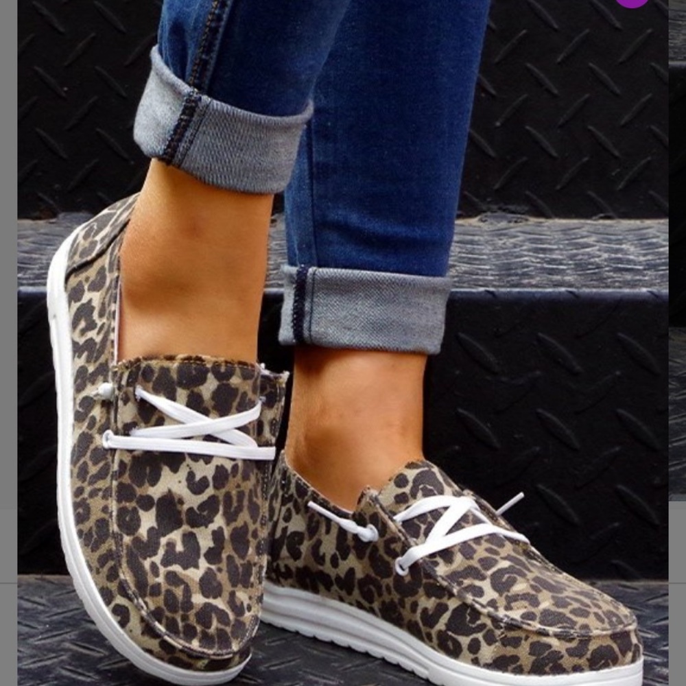 Cheetah shoes similar to Hey Dudes knock off